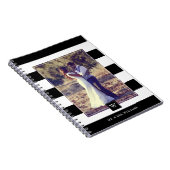 白黒スタイリッシュモノグラストライプム ノートブック (右側)