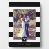 白黒スタイリッシュモノグラストライプム フォトプラーク (正面)