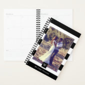 白黒スタイリッシュモノグラストライプム プランナー手帳 (ディスプレー)