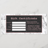 白黒スタイリッシュ大理石バラ金ゴールドギフト (裏面)