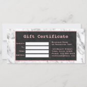 白黒スタイリッシュ大理石バラ金ゴールドギフト (裏面)