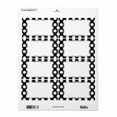 白黒スタイリッシュ水玉模様パターン ラベル (フルシート)