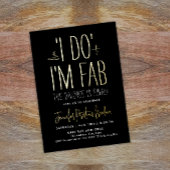 白黒スタイリッシュ離婚パーティー素晴らしい 箔招待状