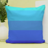 白黒スタイリッシュ青のストライプパターン クッション