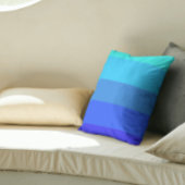 白黒スタイリッシュ青のストライプパターン クッション