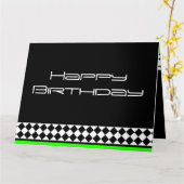 白黒スタイリッシュ カード (黄色い花)