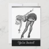 白黒スタイルピンアップガール19 招待状 (正面)