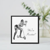 白黒スタイルピンアップガール1 招待状 (スタンド正面)