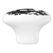 白黒スタグディアアニマルシルエット セラミックノブ (側面)