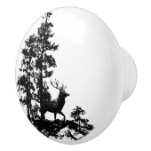 白黒スタグディアアニマルシルエット セラミックノブ (右)