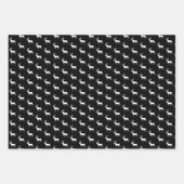 白黒スタグトナカイ ラッピングペーパーシート (正面3)