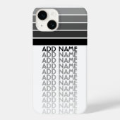白黒スタック名パターンヴィンテージ Case-Mate iPhoneケース (裏面)