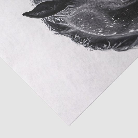 白黒スタリオンホースアートデコップページ 薄葉紙 (詳細)