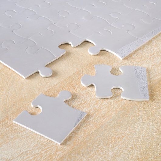 白黒スタリオンホースアート ジグソーパズル (側面)