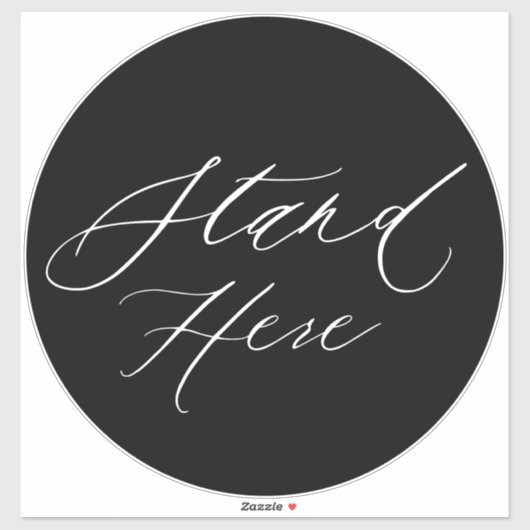 白黒スタンドここ6フィート大床マーカー シール (シート)