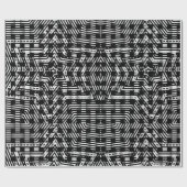 白黒スターウィーブラッピング紙 ラッピングペーパー (フラット)