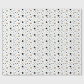 白黒スタークリスマス5サイ転がズ ラッピングペーパー (フラット)