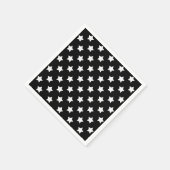 白黒スターズパターン装飾 スタンダードカクテルナプキン (角)