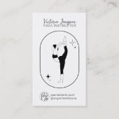 白黒スターヨガインストラクタースタジオ先生 名刺 (正面)