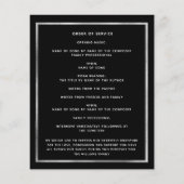 白黒スター写真葬儀プログラム (裏面)