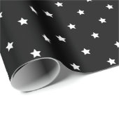 白黒スター水玉模様パターン ラッピングペーパー (ロールコーナー)