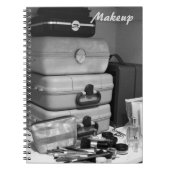 白黒スチルライフメイクアップ写真 ノートブック (正面)