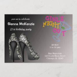 白黒スティレット誕生日 招待状