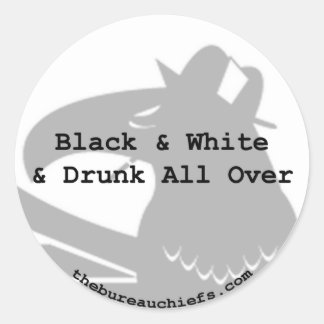 白黒ステッカー ラウンドシール