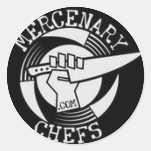 白黒ステッカー ラウンドシール (正面)