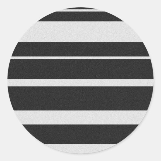 白黒ステッストライプのカー ラウンドシール (正面)