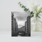 白黒ストアハウスタウンリバーブリッジ ポストカード (スタンド正面)