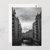 白黒ストアハウスタウンリバーブリッジ ポストカード (正面/裏面)