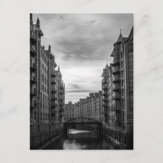 白黒ストアハウスタウンリバーブリッジ ポストカード