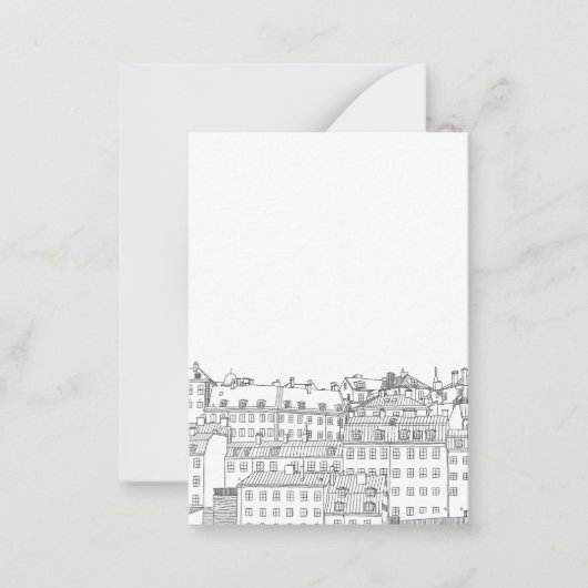 白黒ストックホルム ノートカード (正面)