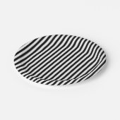 白黒ストライブ柄が付いている紙皿 ペーパープレート (アングル)