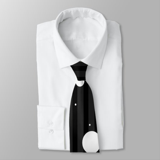 白黒ストライプおよび水玉模様 ネクタイ (タイ)