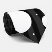 白黒ストライプおよび水玉模様 ネクタイ (ロール)