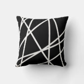 白黒ストライプなパターン枕 クッション (裏面)