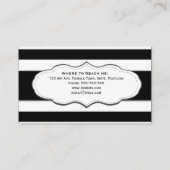 白黒ストライプな名刺 名刺 (裏面)