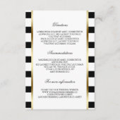 白黒ストライプな結婚式の詳細情報 エンクロージャーカード (正面)