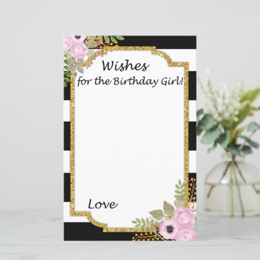 白黒ストライプのが誕生日の女の子を願う (スタンド正面)