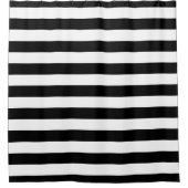 白黒ストライプのなシャワー・カーテン シャワーカーテン (正面)