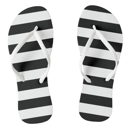 白黒ストライプのなビーチサンダル ビーチサンダル (ソール)