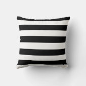 白黒ストライプのなピンクのハートの装飾用クッション クッション (裏面)