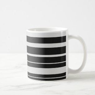 白黒ストライプのなマグ コーヒーマグカップ