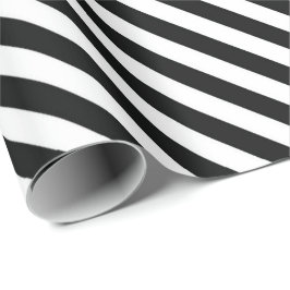 白黒ストライプのな包装紙 ラッピングペーパー