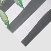 白黒ストライプのな花柄 薄葉紙 (詳細)