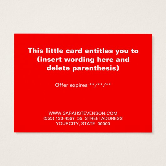 白黒ストライプのシンプルホリデーギフトカード (裏面)