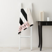 白黒ストライプのストライプの文字、行、名前 シェルパブランケット (インサイチュ)