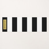 白黒ストライプのストライプの文字、行、名前 ヨガマット (裏面(横))